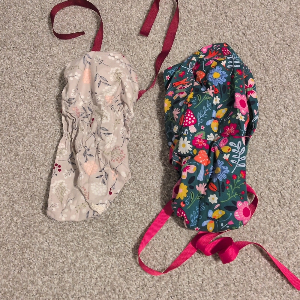 Floral Print Women's Scrub Cap Set